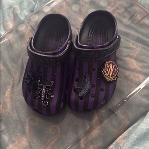 Kids Purple and Black Clogs